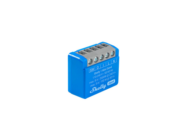 Shelly 1 Mini Gen4 - Kompakter Multiprotokoll-Schaltaktor, WLAN, Zigbee, Matter, BT